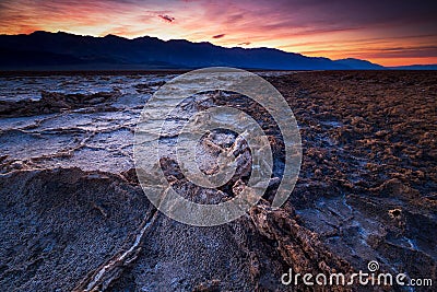 Badwater basin, Death Valley, California, USA. Stock Photo