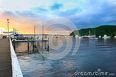 Sunrise at the Bay of Islands, North Island, New Zealand. Editorial Stock Photo