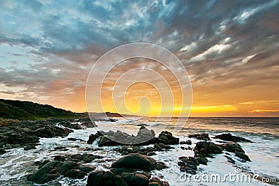 Sunrise beach, South Africa Stock Photo