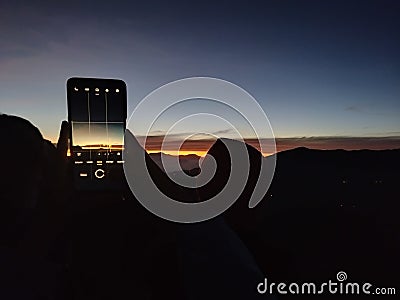 Sunrise bromo montain Stock Photo