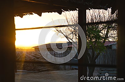 Sunrise at Cabo de la Vela in the Colombian Guajira. Copy space Stock Photo