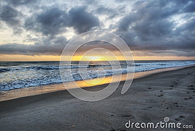 Sunrise at Canaveral National Seshore Stock Photo