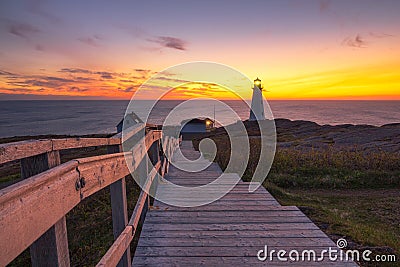 Sunrise at Cape Spear National Historic Site, St Johns Newfoundland. Stock Photo