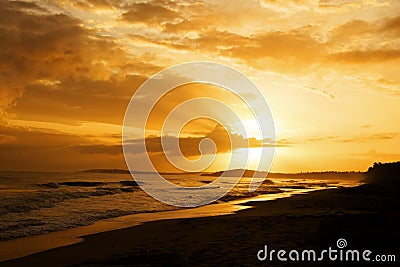 Sunrise in the Caribbean Stock Photo