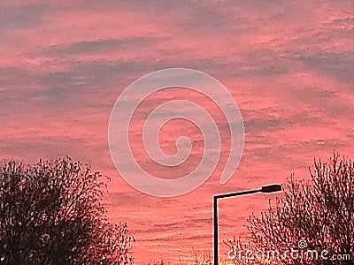 Sunrise with clouds Stock Photo