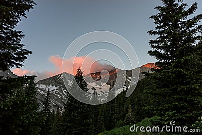 Sunrise in the Colorado Rocky Mountains, Sangre de Cristo Range Stock Photo