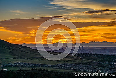 Sunrise - Denver, Colorado Stock Photo