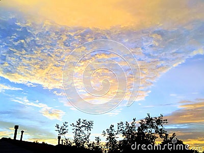 Sunrise Denver Sky relaxing pink Stock Photo