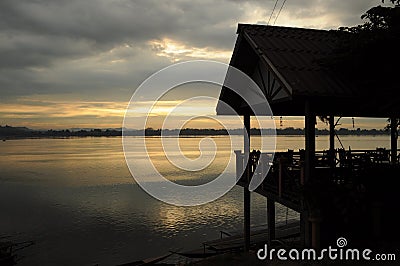 Sunrise is the event of the Sun appearing above the horizon in the east. Stock Photo