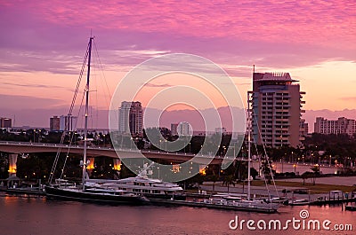 Sunrise in Fort Lauderdale, Florida Stock Photo