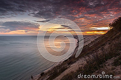 Sunrise at Grand Sable Dunes - Grand Marais, Michigan Stock Photo