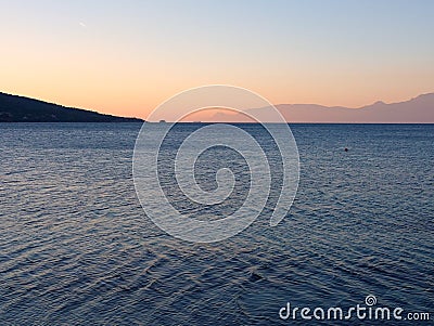 Sunrise, Gulf of Corinth Stock Photo