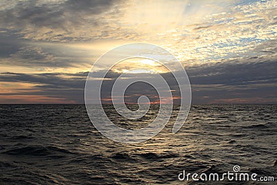 Sunrise in the Gulf of Mexico Stock Photo