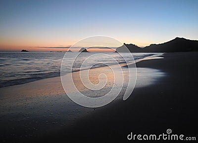 Sunrise at Hahei Stock Photo