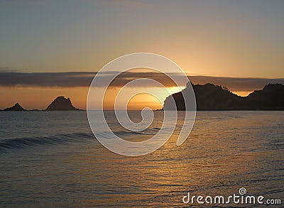 Sunrise at Hahei Stock Photo