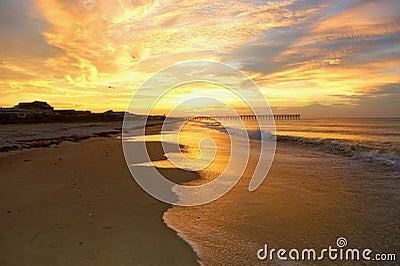 Sunrise at Holden Beach Stock Photo
