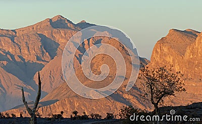 Sunrise in the Jebel Shams mountain, Oman Stock Photo