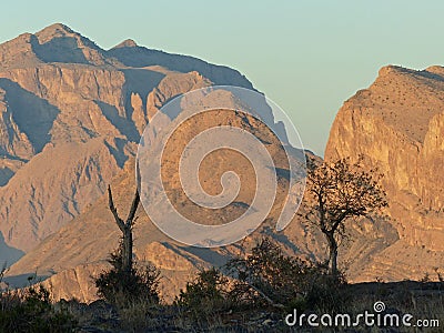 Sunrise in the Jebel Shams mountain, Oman Stock Photo