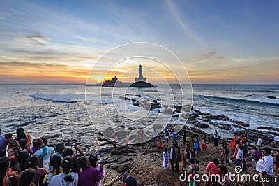 Sunrise in Kanyakumari Editorial Stock Photo