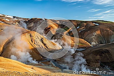 Sunrise in Kerlingarfjoll geothermal area, Iceland Stock Photo