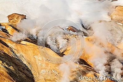 Sunrise in Kerlingarfjoll geothermal area, Iceland Stock Photo