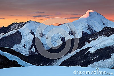 Sunrise light in Berner Oberland Stock Photo