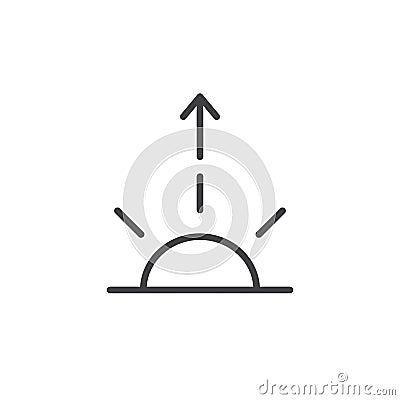 Sunrise line icon Vector Illustration