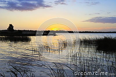 Sunrise - Lough Ennell Stock Photo