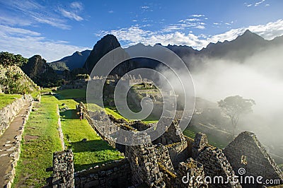 Sunrise Machu Picchu Stock Photo