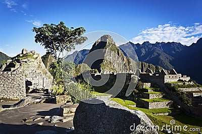 Sunrise at Machu Picchu - Peru Stock Photo