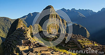 Sunrise at Machu Picchu, Peru. Stock Photo