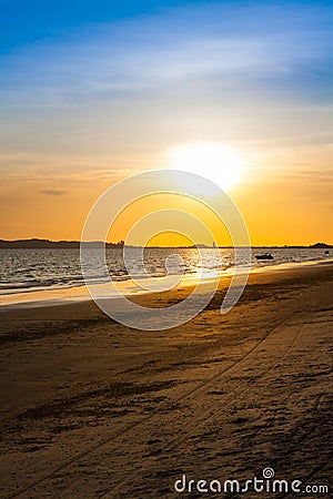 Sunrise at Mae Phim beach, Rayong, Thailand Stock Photo