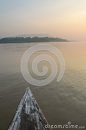 Sunrise on the Mekong River in Khong Chiam, Thailand Stock Photo