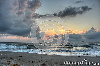 Sunrise in Melbourne Beach, Florida Stock Photo