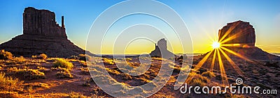 Sunrise at Monument Valley Stock Photo