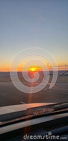 Sunrise morning view Colorado driving natural Stock Photo