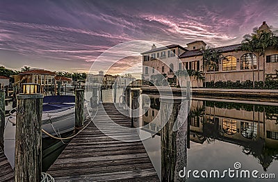 Sunrise at Naples, Florida Stock Photo