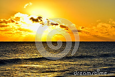 Sunrise over the east coast of Florida Stock Photo