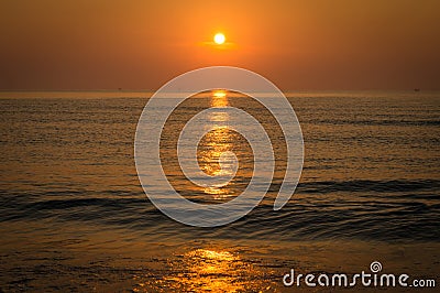 Sunrise over ocean. Stock Photo