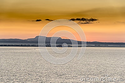 Sunrise over Palma Bay from Queen Elizabeth Stock Photo