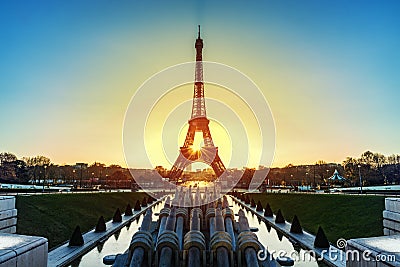 Sunrise over Paris Stock Photo