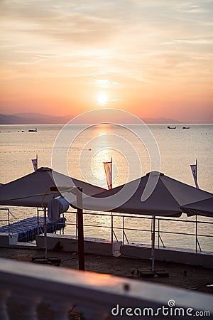 Sunrise over the sea Stock Photo