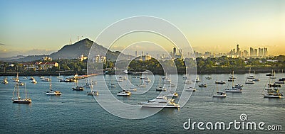 Sunrise, Panama City, Panama Stock Photo