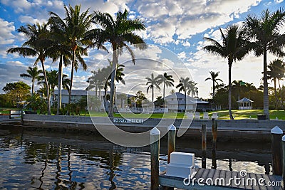 Sunrise at Pine Island, Florida Editorial Stock Photo