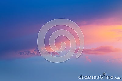 sunrise pink cloudy sky Abstract Background of colorful morning sky Stock Photo