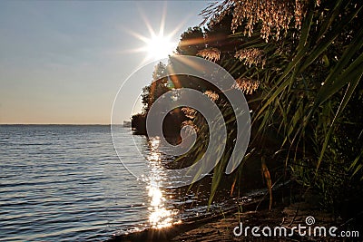 Sunrise on Rend Lake, Illinois Stock Photo