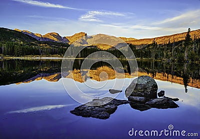 Sunrise, Rocky Mountain National Park, Colorado Stock Photo