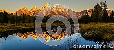 Sunrise Schwabacher Landing. Stock Photo