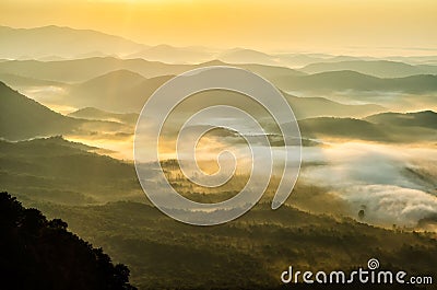 Sunrise, South Carolina, Appalachian Mountains Stock Photo