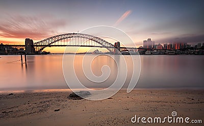 Sunrise Sydney cityscape Australia Editorial Stock Photo